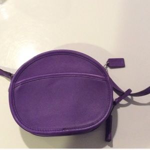 Purple Coach leather crossbody bag